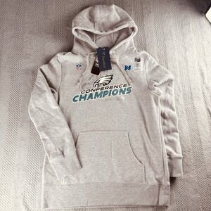 Fanatics - Men's Medium Eagles Conference Champions Hoodie Gray NFL Pro Line NWT